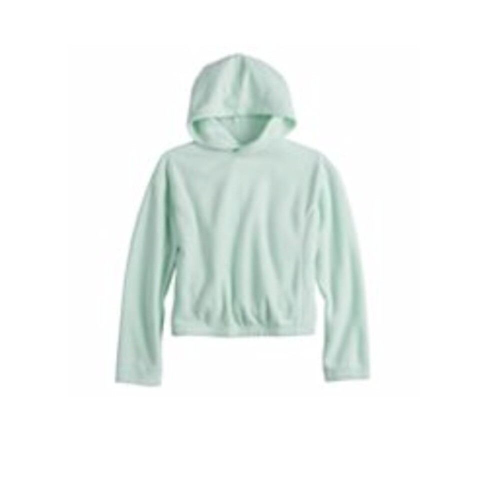 Tek Gear Girl's Microfleece Cinched Hem Green Hoodie Size S (7) NWT